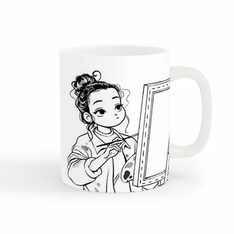 خرید ماگ-لیوان دختر نقاش کد wall-7751