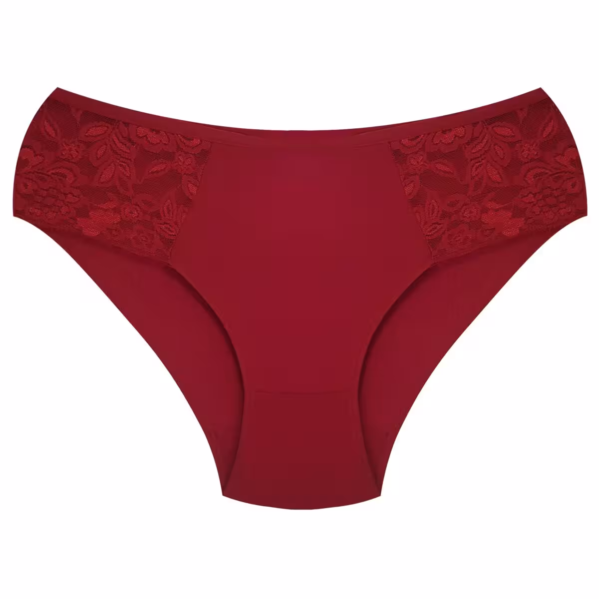 شورت زنانه هانا مدل بغل گیپور زرشکی کد 4990