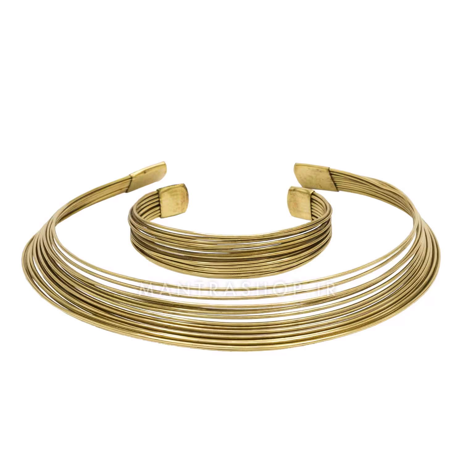 ست طوق و دستبند برنجی دست ساز هندی کد 1401