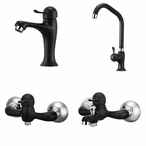 ست شیرآلات کاویان مدل تیدا مشکی