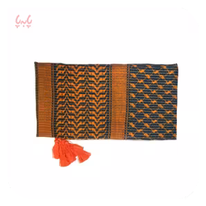 شال زنانه عربی خاکستری نارنجی