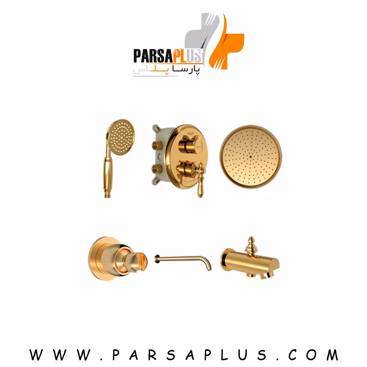 شیر حمام توکار شودر مدل زیگموند طلا