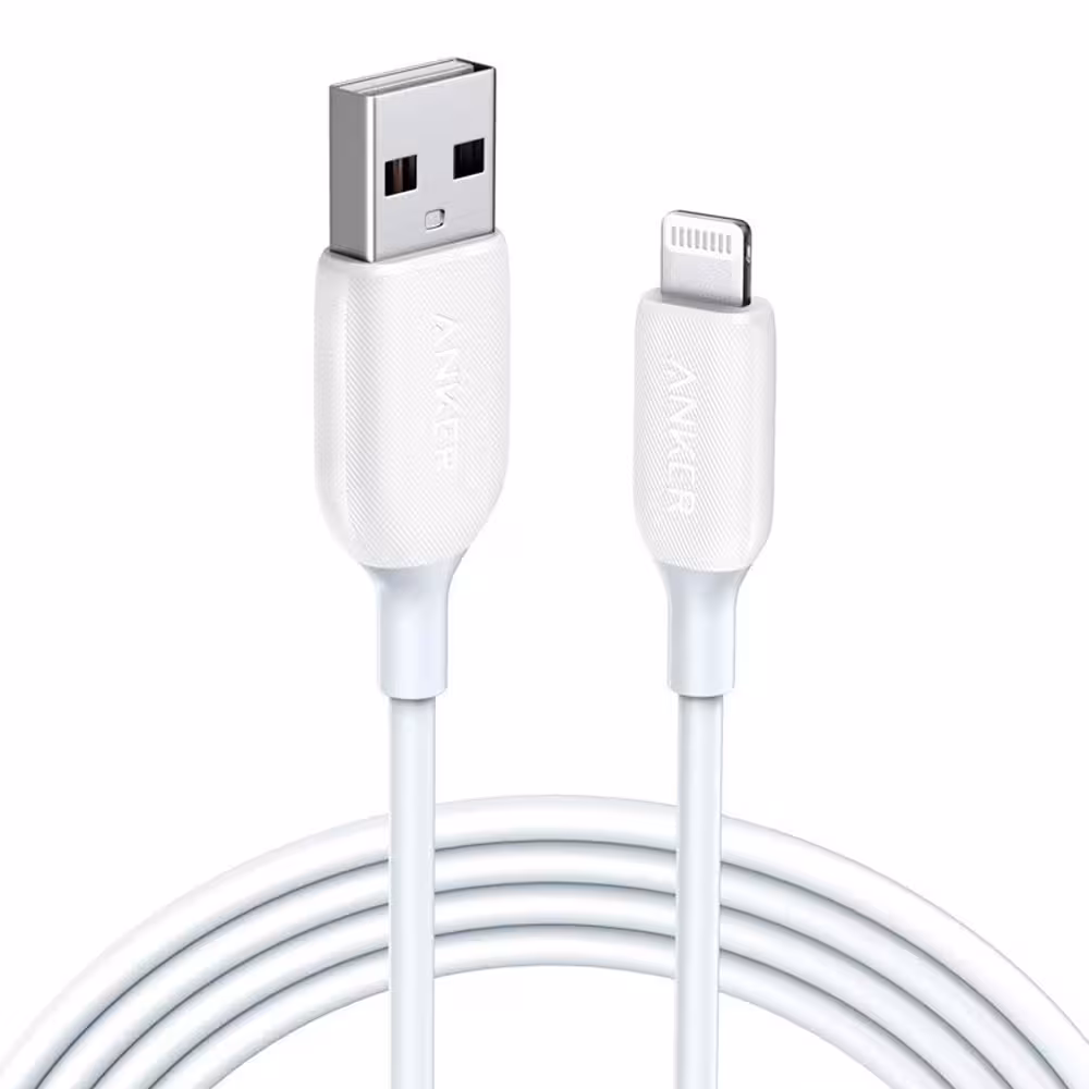 کابل شارژ USB به لایتنینگ انکر مدل Powerline III A8812 طول 0.9 متر توان 2.4 آمپر