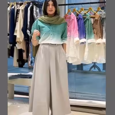 ست شومیز دامن شلواری آبرنگی(موجودی سوال شود)