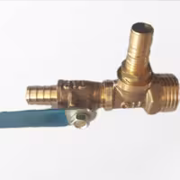 سه راه شیردار گازی سایز 1/2 برنجی