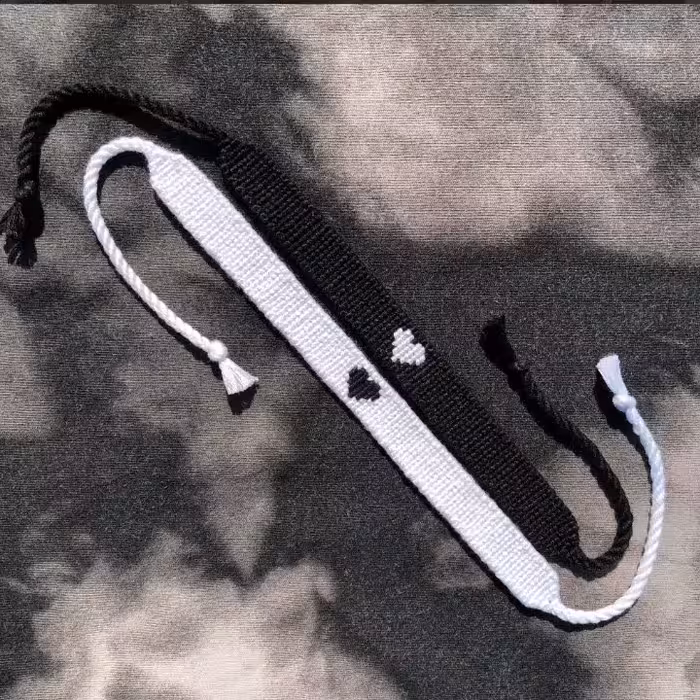 دستبند دوستی ست 2 تایی طرح قلب ولنتاین رنگبندی دلخواه - اکسسوری مهری