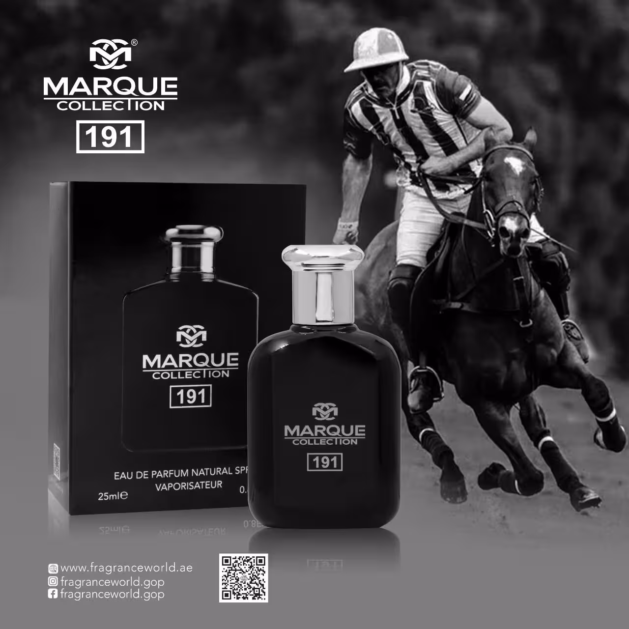 عطر ادکلن  پلو مشکی 25 میل کد191مارکویی کالکشن