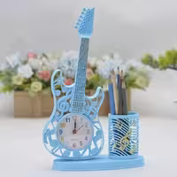 ساعت رومیزی گیتار فانتزی ( خرید عمده و تک ساعت رومیزی گناوه مارکت )