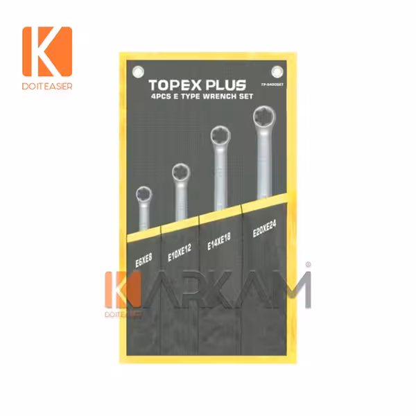 آچار دوسر رينگ 4 عددی E تاپکس