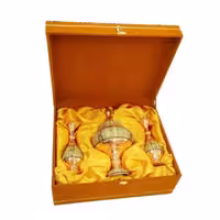 ست هدیه جفت گلدان 20 خاتم کاری اعلاء و شکلات خوری ارتفاع 30