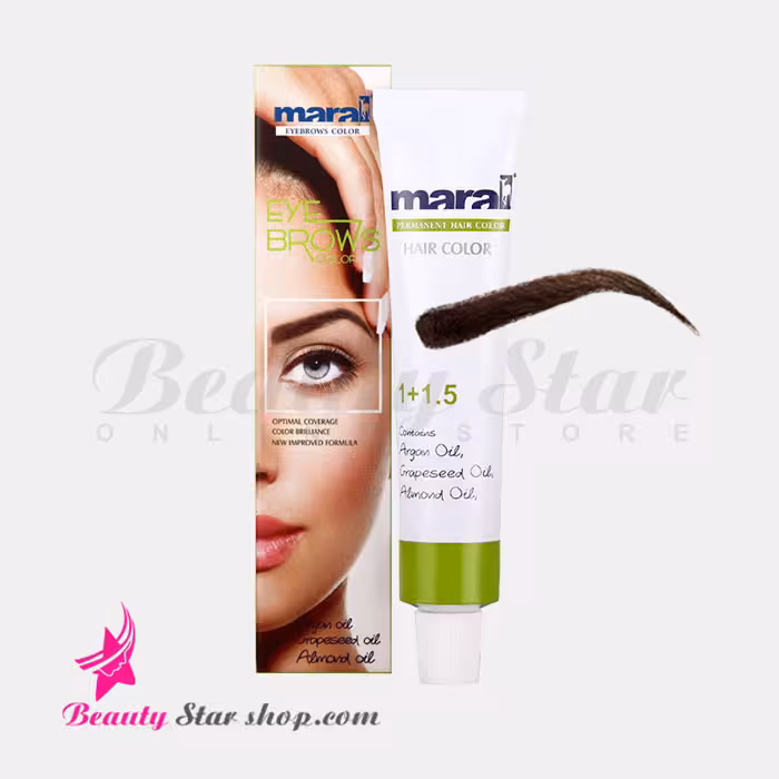 رنگ ابرو قهوه ای برزیلی روشن مارال شماره 5 حجم 15 میلی لیتر
