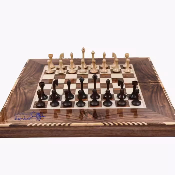 مهره شطرنج چوبی کلاسیک مشکی کد sc1