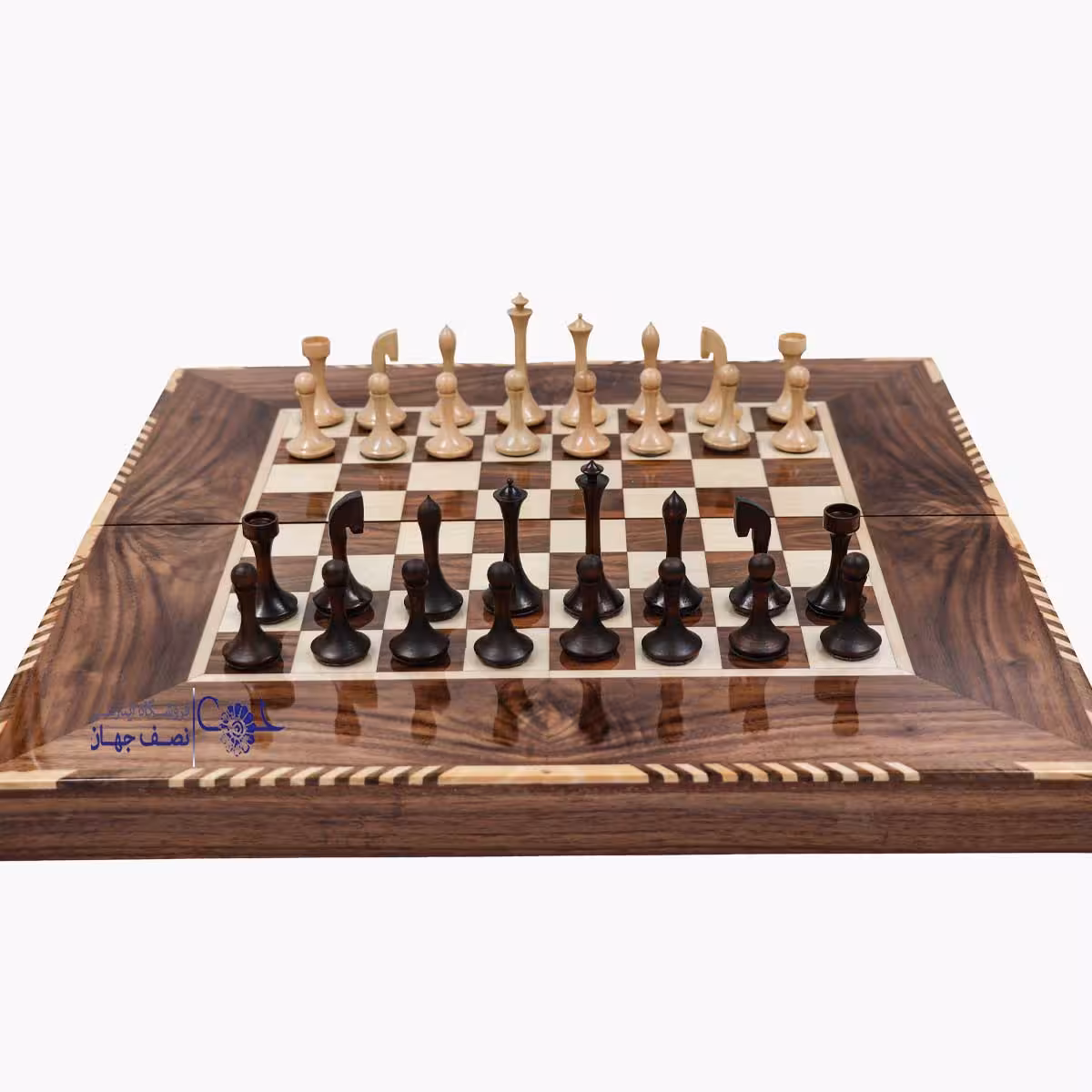 مهره شطرنج چوبی کلاسیک مشکی کد sc1