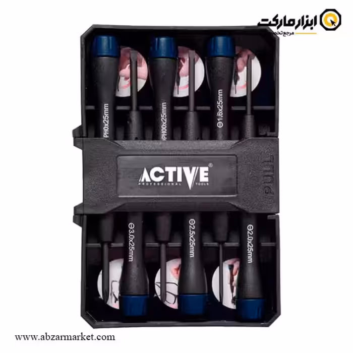 ست پیچ گوشتی ساعتی اکتیو 6 عددی مدل AC-6306PS