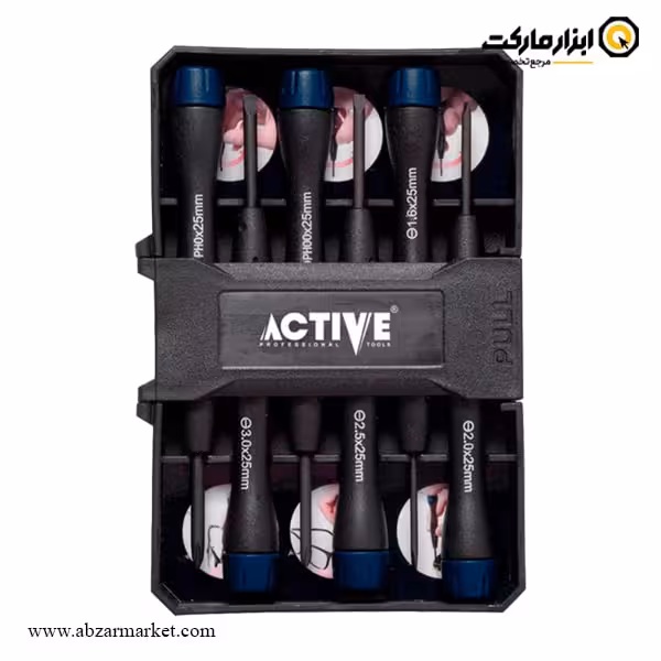 ست پیچ گوشتی ساعتی اکتیو 6 عددی مدل AC-6306PS