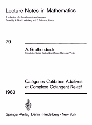 خرید و دانلود نسخه کامل کتاب Categories Cofibrees Additives et Complexe Cotangent Relatif