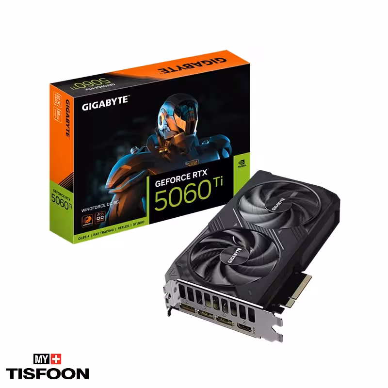 کارت گرافیک گیگابایت مدل GeForce RTX 5060 TI WINDFORCE OC 8G