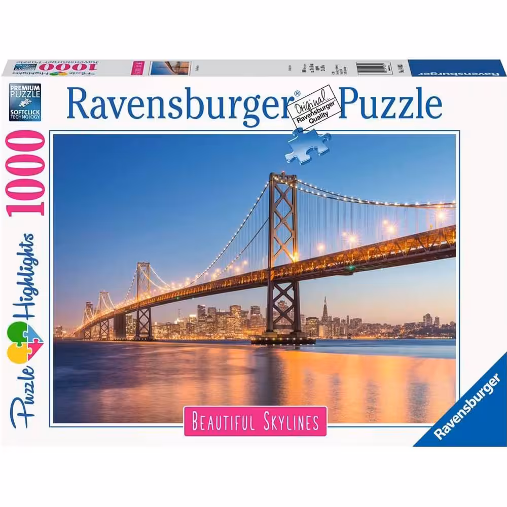 پازل 1000 قطعه Ravensburger طرح افق سانفرانسیسکو