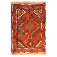 فرش دستبافت قدیمی نیم متری مدل حوضی