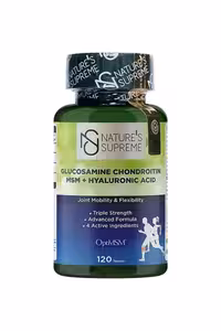قرص گلوکزامین کندرویتین MSM   اسید هیالورونیک Natures Supreme - بسته 120 عددی