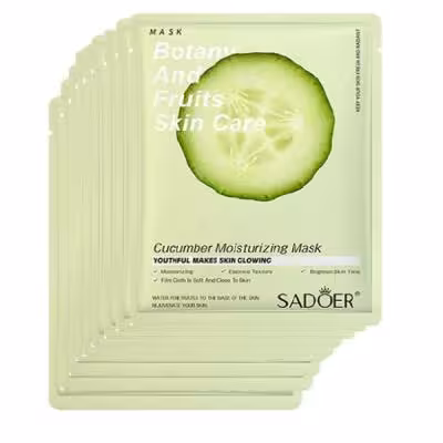 ماسک ورقه ای Sadoer مدل خیار حجم 25 گرمی (بسته 10 عددی)