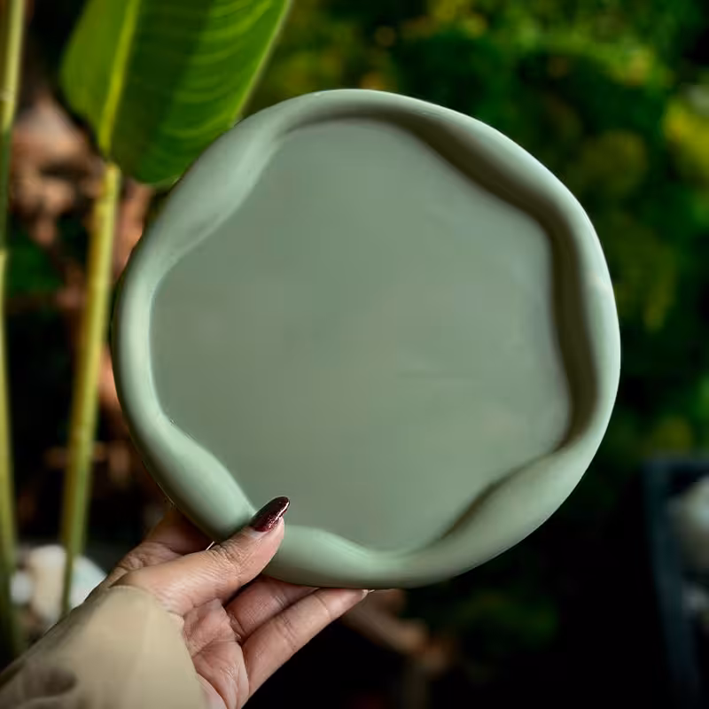 سینی سنگ مصنوعی گرد دفرمه کوچک