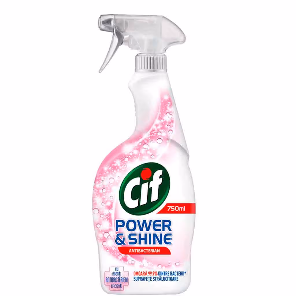 اسپری همه کاره هلندی سیف Cif Power & Shine Pink آنتی باکتریال براق کننده 750 میل