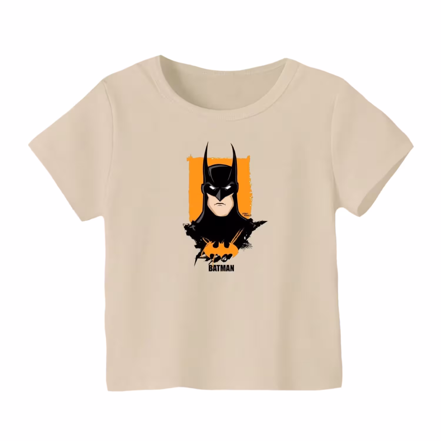 تی شرت آستین کوتاه بچگانه مدل بتمن کد 13 رنگ کرم