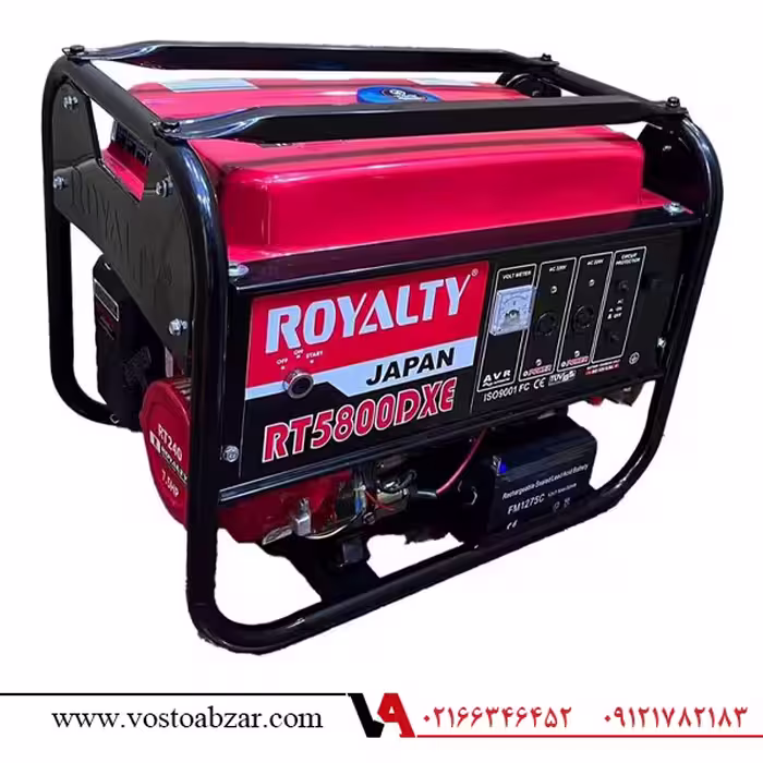 موتور برق بنزینی 3.5 کیلووات استارتی رویالتی مدل RT5800dxe