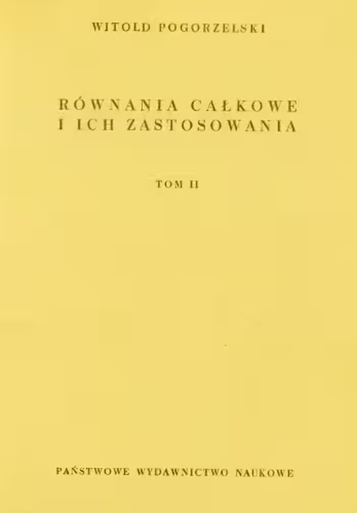 خرید و دانلود نسخه کامل کتاب Równania całkowe i ich zastosowania