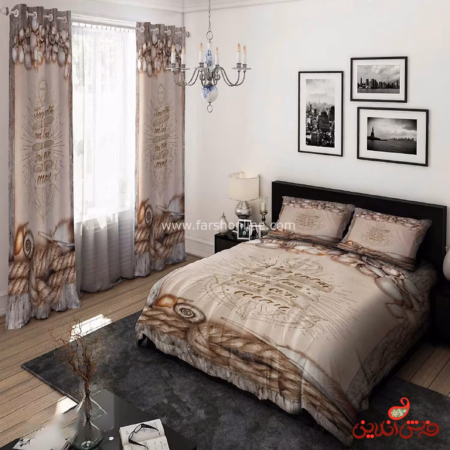 روتختی طرح حلزون و طناب کد 15609