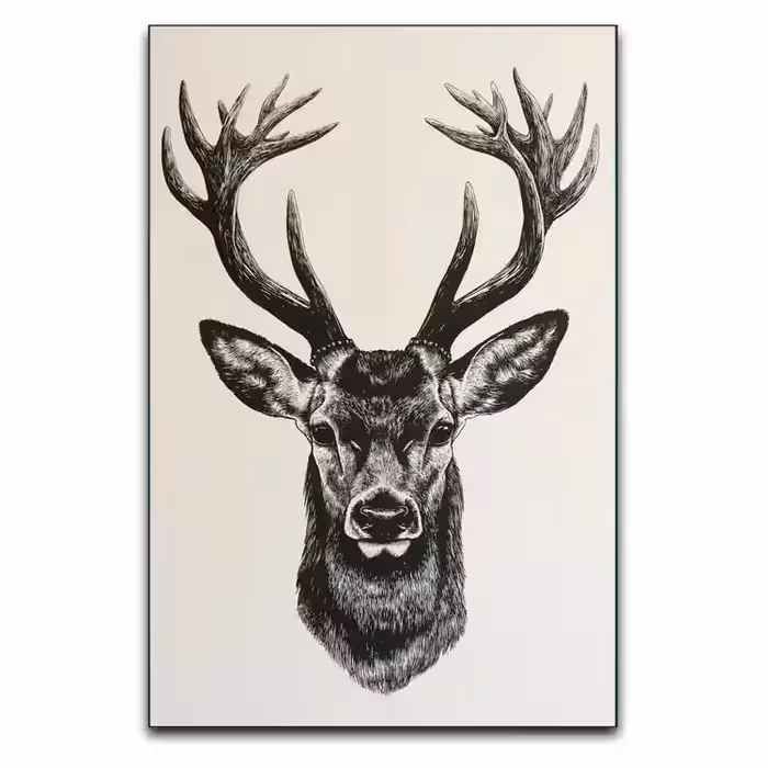 تابلو مینیمال سر گوزن