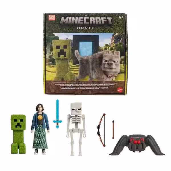 پک 4 تایی اکشن فیگورهای Minecraft به همراه اکسسوری