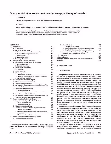 خرید و دانلود نسخه کامل کتاب Quantum field-theoretical methods in transport theory of metals