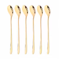 قاشق شربت یونیک مدل دونا بسته 6 عددی طلایی