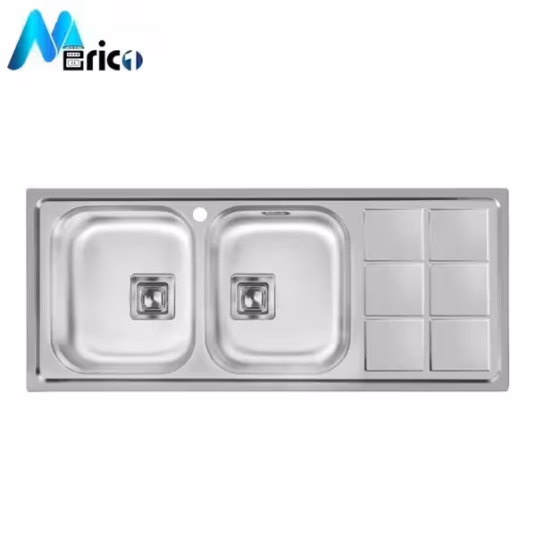 سینک اخوان کد 500s توکار دو لگنه