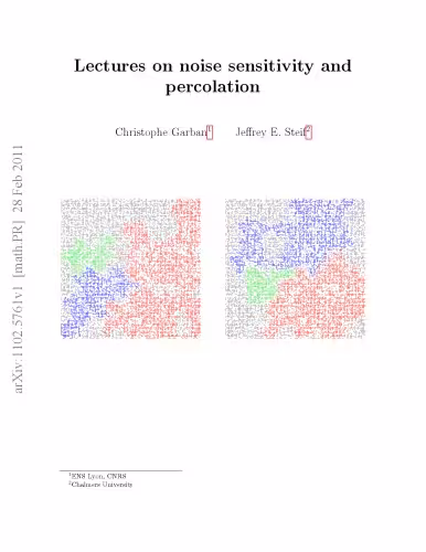 خرید و دانلود نسخه کامل کتاب Lectures on Noise Sensitivity and Percolation