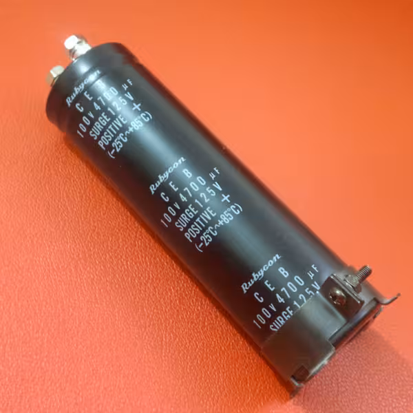 خازن الکترولیت 4700uf 100v سرپیچ خور ارتفاع 12 سانت