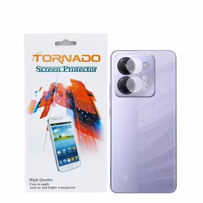 محافظ لنز دوربین تورنادو مدل نانو گلس مناسب برای موبایل شیائومی Poco M7 Pro 5G بسته 40 عددی