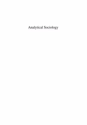 خرید و دانلود نسخه کامل کتاب Analytical Sociology: Actions and Networks