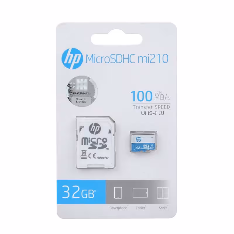 کارت حافظه میکرو 32 گیگ اچ پی HP mi210 U1 با خشاب