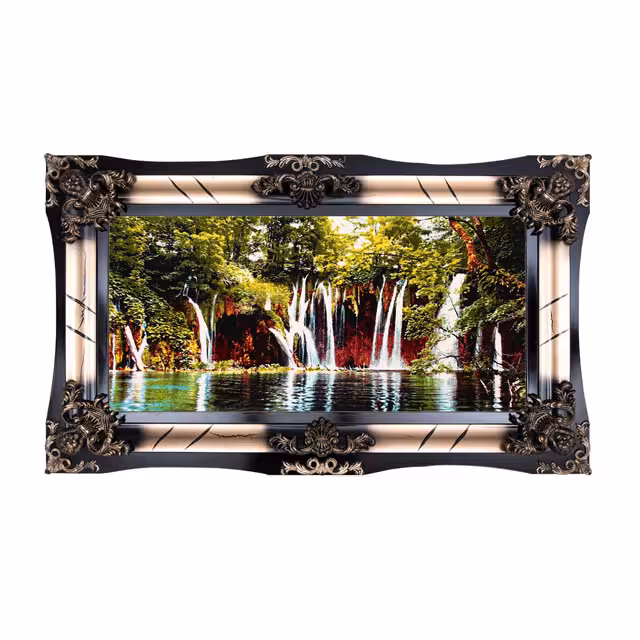 تابلو فرش ماشینی دنیای فرش طرح آبشار کد 436