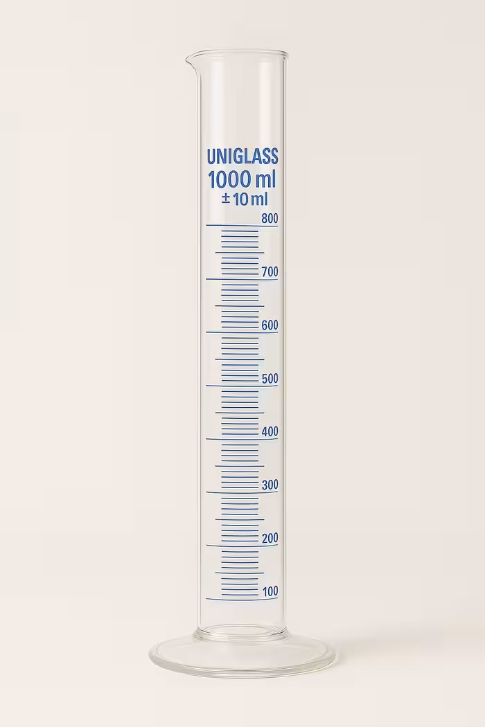 مزور شیشه ای 1000 سی سی پایه گرد - یونی گلس