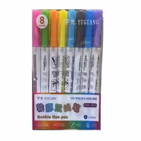 ماژیک چند منظوره مدل دوبل لاین بسته 8 عددی | چاوه