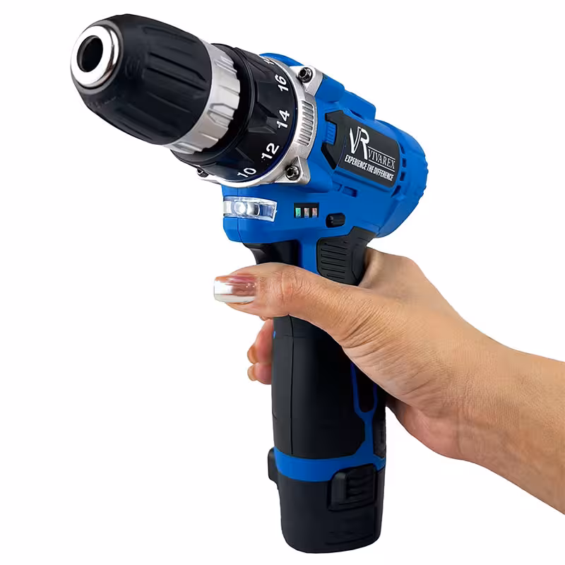 دریل پیچ‌گوشتی شارژی ویوارکس مدل VR1210V-12C-آبی