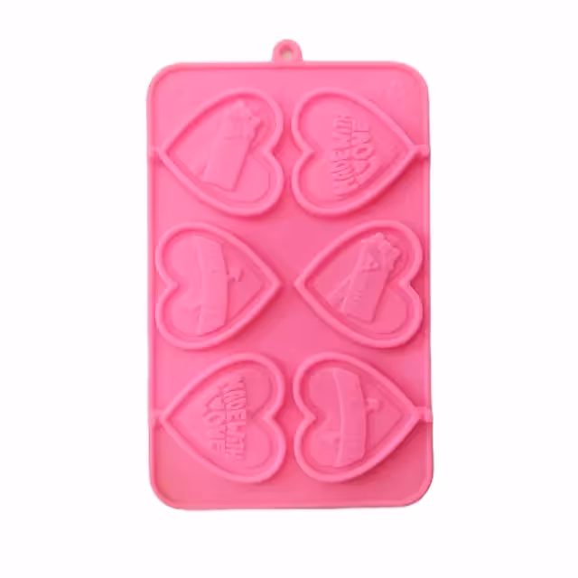 قالب سیلیکون ابنبات قلبی
