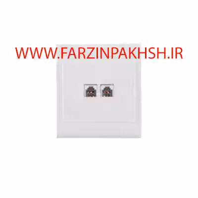 پریز تلفن دو سوکت توکار پارت الکتریک مدل مهتاب 7805