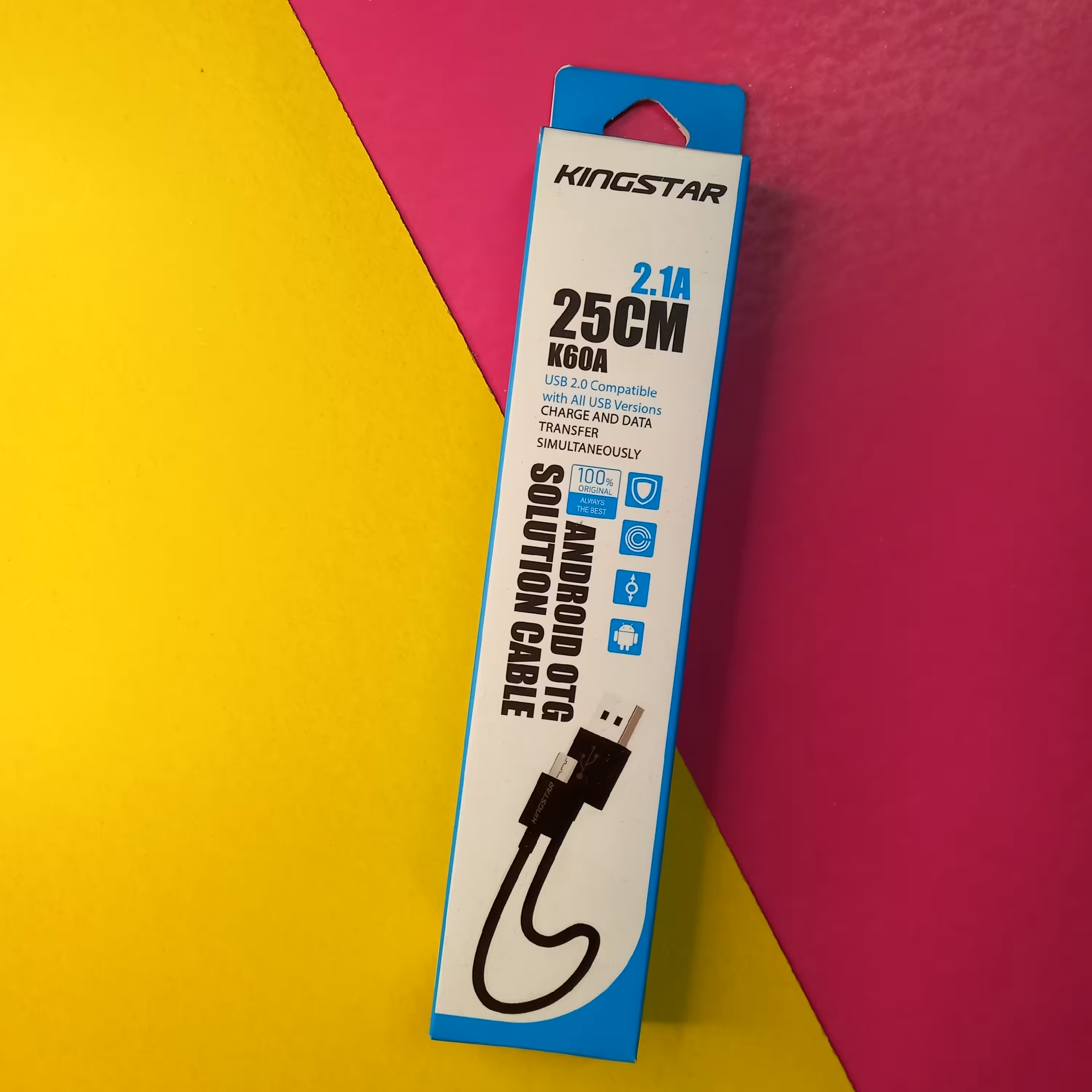 کابل پاور بانک 25سانتی کینگ استار  King Star k60 - میکرو