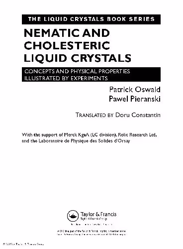 خرید و دانلود نسخه کامل کتاب Nematic and Cholesteric Liquid Crystals: Concepts and Physical Properties