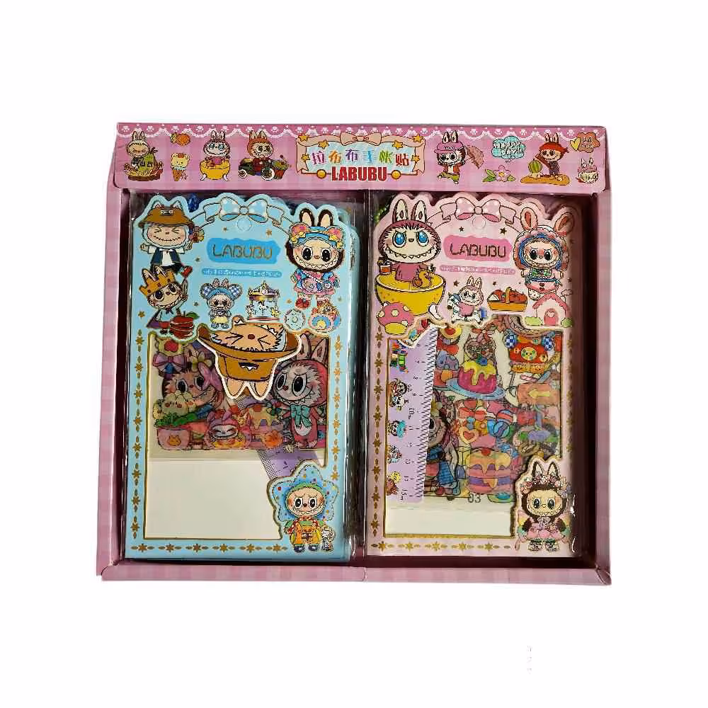 استیکر فانتزی(طرح لبوبو)همراه با خط کش کدSZ-152